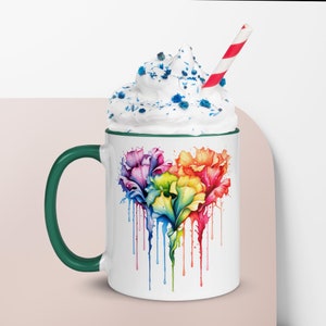 Beautiful Vibrant Flowers Mug, Coffee Cup, Flowers Lover, lovely nice gift, 11 - 15 Oz White Glossy Cup, Tea Mug, dishwasher microwave safe