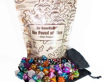A Mystery Pound of Dice | RPG Mystery Dice Bundle with Added 'Treasures' | Great Gift idea for any DnD dice Goblin