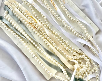 Gepersonaliseerde kralen ringband | kralen ringband met klittenband | Söz Nisan verloving | Kurdale | "Vallende parels"