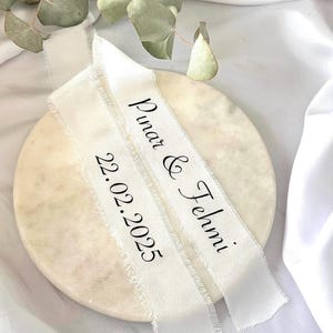 Blumenstraußband personalisiert | Strauß | Brautstrauß | Straußband für Brautstrauß, Hochzeit und Trauung
