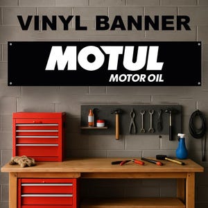 MOTUL Vinyl Banner Garage Workshop Workspace Sign Decoration Car Bike Man Cave ManCave Motorsport