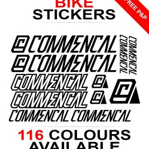 Commencal 2 Bike Sticker Sheet Decal Set Frame Cycling BMW Cycle MTB DH Downhill Bicycle