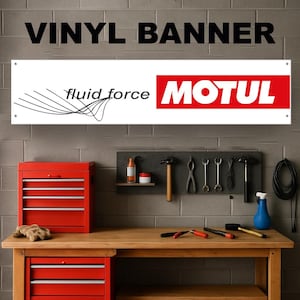 MOTUL FLUID Vinyl Banner Garage Workshop Workspace Sign Decoration Car Bike Man Cave ManCave Motorsport