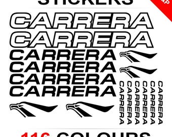 Stickers Vélo Carrera – Set Décalcomanies Vinyle – UV Et Eau Résistant