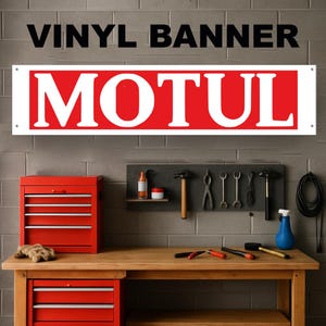 MOTUL Vinyl Banner Garage Workshop Workspace Sign Decoration Car Bike Man Cave ManCave Motorsport