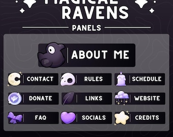 Magical Raven & Crow Panels || Twitch | Stream | Blackbird