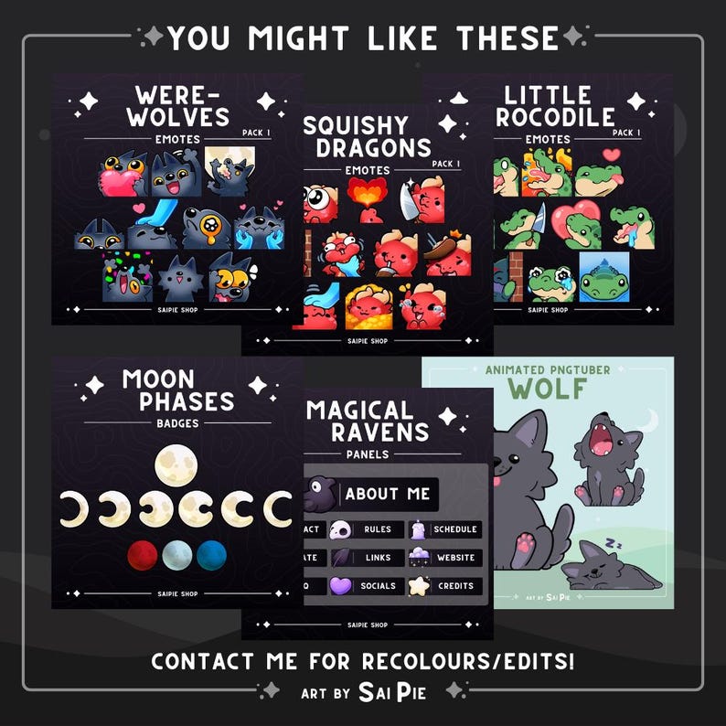 Animated Raven PNGtuber: Cozy Stream Pet (Ready to Use) image 4