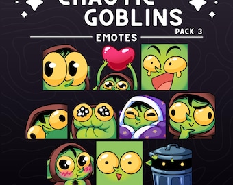 Goblin Emote Pack 3 | Gobbo Emotes for Twitch, Discord, Youtube