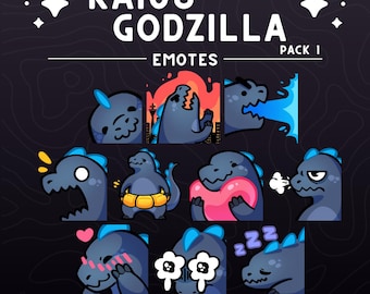 Godzilla Emote Pack 1 | Kaiju Twitch / Discord / Youtube Emotes (Digital Download)