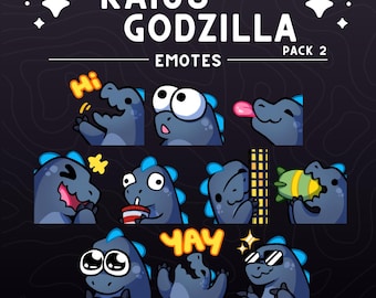 Godzilla Emote Pack 2 | Kaiju Twitch / Discord / Youtube Emotes (Digital Download)