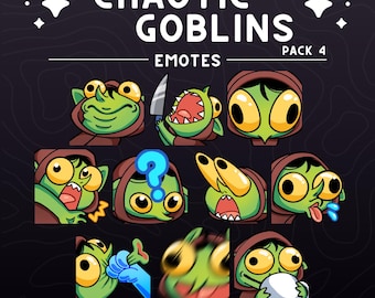 Goblin Emote Pack 4 | Gobbo Emotes for Twitch, Discord, Youtube
