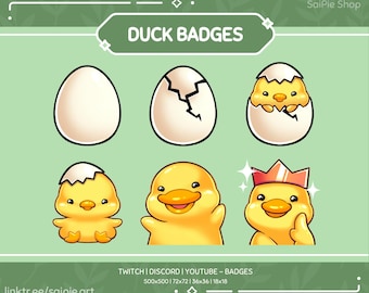 Rubber Duck Sub / Bit Badges || Twitch | Youtube | Yellow Ducky