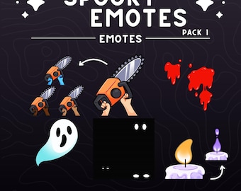 ANIMATED Halloween Emote Pack 1 | Spooky Emotes for Twitch, Discord, Youtube