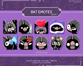 Bat Emote Pack | Twitch, Discord, Youtube (Digital Download)