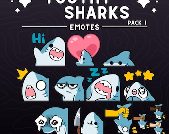 Shark Pack |  Emotes for Twitch, Discord, Youtube