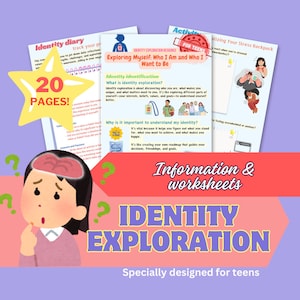 Identity Confusion Comprehensive Exploration Guide with Engaging Worksheets & Activities in PDF Format Journal template Understand Teenagers