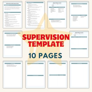 Reusable Supervision Template - Multi-Page, Informative Guide for Effective Management, Perfect Gift for Supervisors, Clinical Record, edit