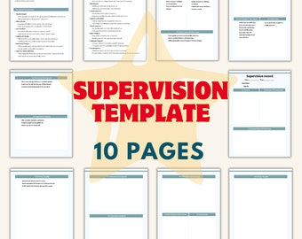 Reusable Supervision Template - Multi-Page, Informative Guide for Effective Management, Perfect Gift for Supervisors, Clinical Record, edit