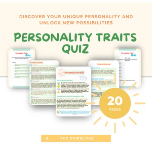 Big 5 Personality Test - In-Depth Self-Discovery Quiz, Personal development, Personality Quiz, PersonalityTest, Unique Psychology Gift