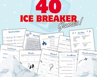 Ice Breakers For Adults, Meeting Icebreakers, Printable Games, Social Group Activities, Office Party Ideas,Happy Hour Questions, Game night