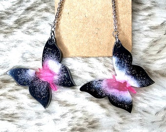 Butterfly Dangle Resin Earrings