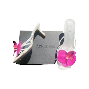 Aria Fuscia Pink White Sandal