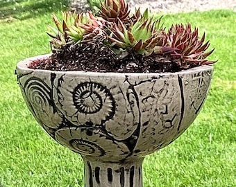 Gartenstecker aus Keramik, Sukkulenten Topf, Windlicht für draußen