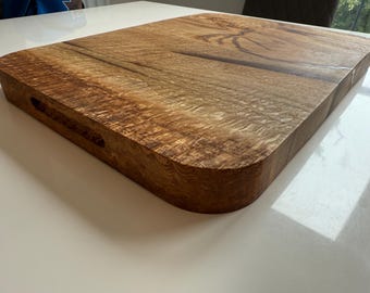 Handcrafted Solid Oak Chopping Board: Charcuterie Serving Board