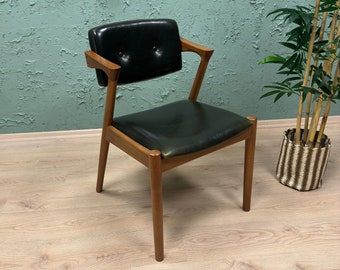Stuhl - Esszimmerstühle - Mid-Centruy Stuhl - Polster nach Maß - Holzbeine - Lederstühle - Vintage Wohndekor - Moderne Stühle
