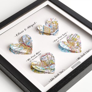 Cadeau des mariés, cadeau des mariés, le jour du mariage, cadeau sentimental, carte personnalisée dans un cadre en verre creux, souvenirs