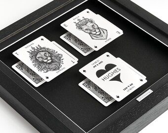 1 Year Paper Anniversary Personalised Playing Cards Couples Gift
