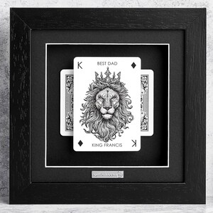 Cornice regalo per carte da gioco per il miglior papà, regalo personalizzato per papà, regalo fatto a mano per papà, cornice personalizzata per papà, regalo di compleanno per papà