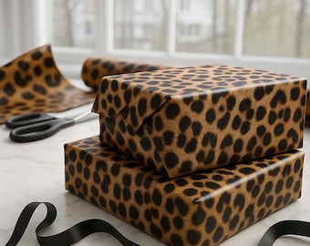 Carta da regalo con stampa leopardata: carta fine art da 90 g/m²