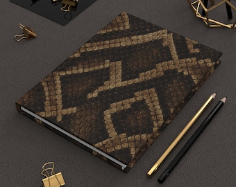 Snake Skin Hardcover Journal: Reptile Pattern Notebook, 150 Lined Pages