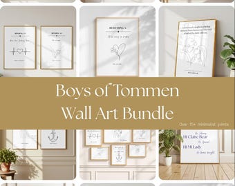 Boys of Tommen Line Art Prints | Minimalist Bundle (Digital Download)