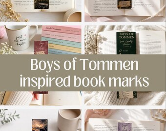 Boys of Tommen Inspired Bookmarks | Romance Reader Literary Set (Digital Download)