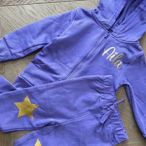 Personalized Baby/Toddler Girl’s Zip-up hoodie 2-Piece Set