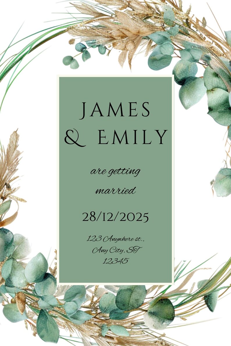 Watercolor Eucalyptus Wreath: Floral Frame SVG, PNG (Digital Download) image 11