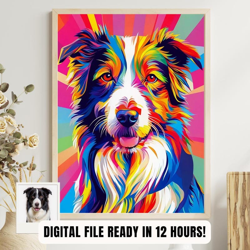 Dog Print Art Pop - Etsy UK