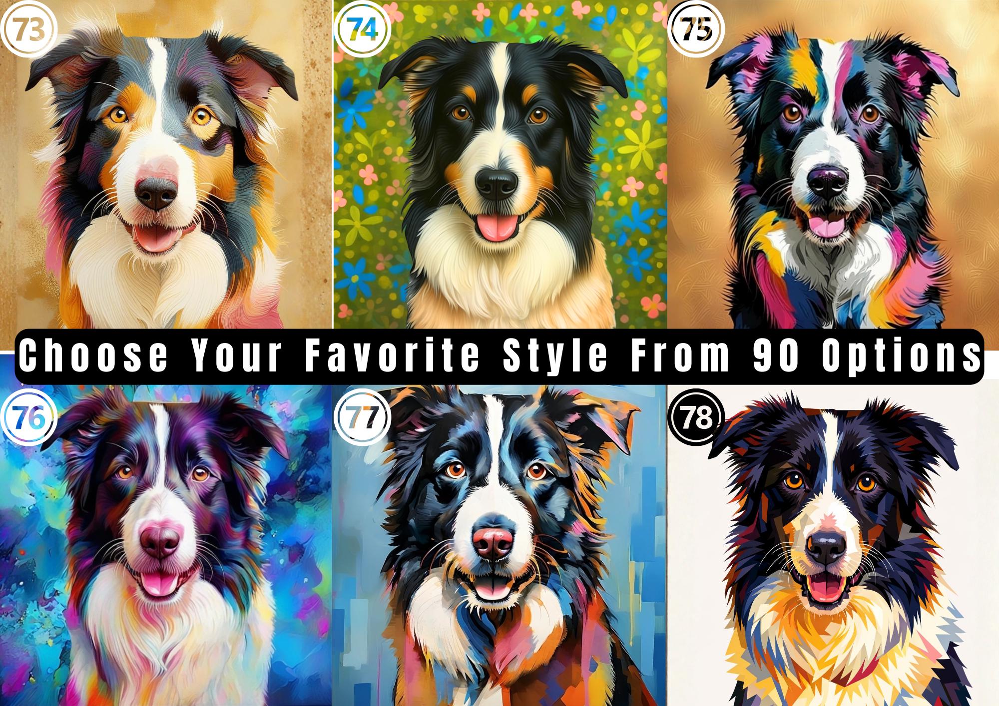 Custom Dog Portrait | Vibrant Neon Pop Art Canvas | WPAP Style Pet