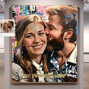 Custom Graffiti Portrait from Photo | Personalized Street Art | Banksy Style Pop Art Gift