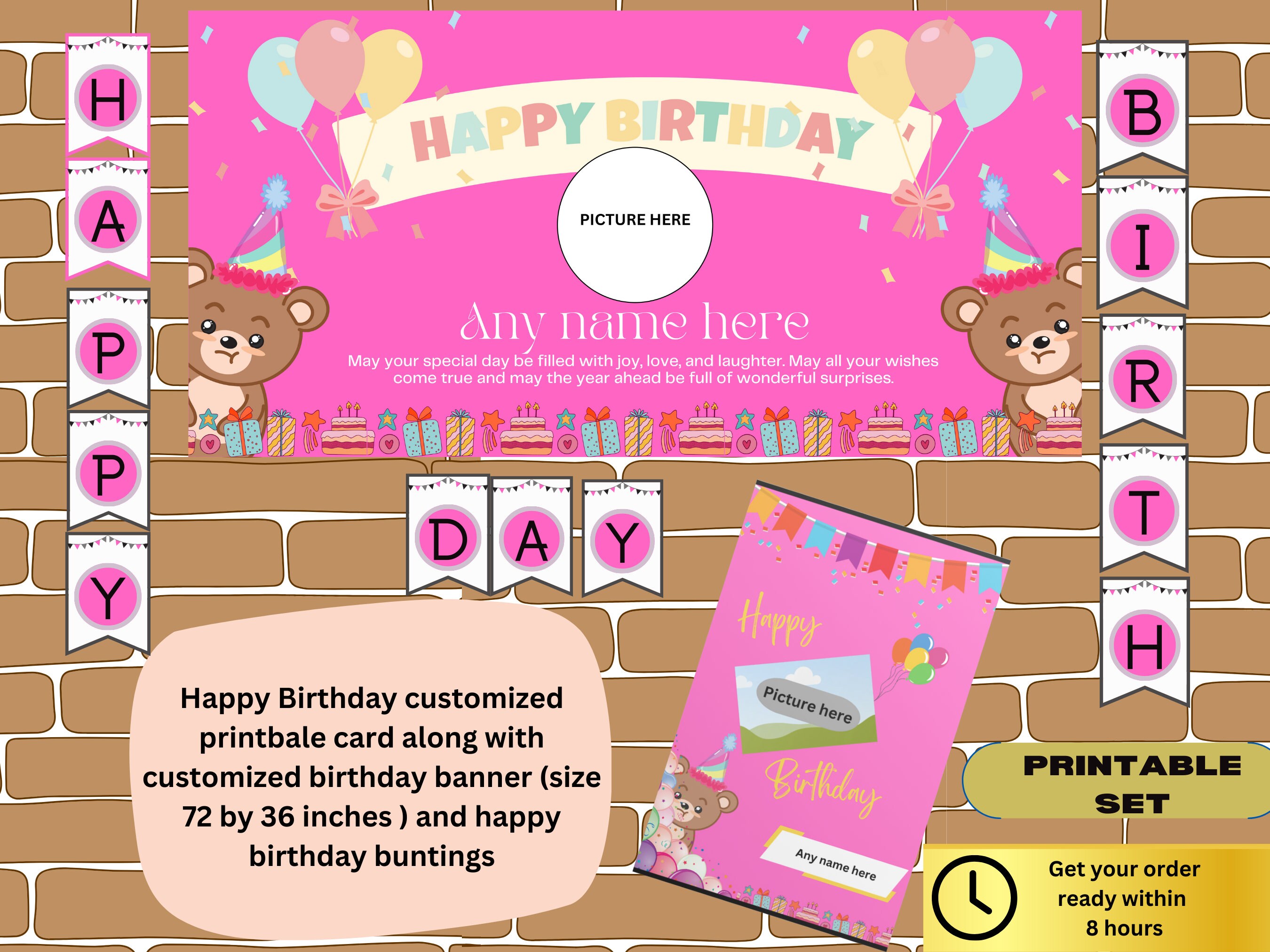 Customized Birthday Cards, Printable Cards, Greeting Cards, Customized ...