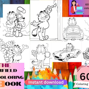 cartoon cats coloring pages,coloring book,printable coloring book,kids printable coloring pages,digital download bundle,Instant download