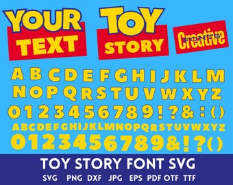 フォント svgs、トイストーリー アルファベット、SVG、トイストーリー フォント SVG、トイストーリー 文字 数字 句読点 SVG PNG OTF TTF EPS Jpg デジタル ダウンロード 編集可能