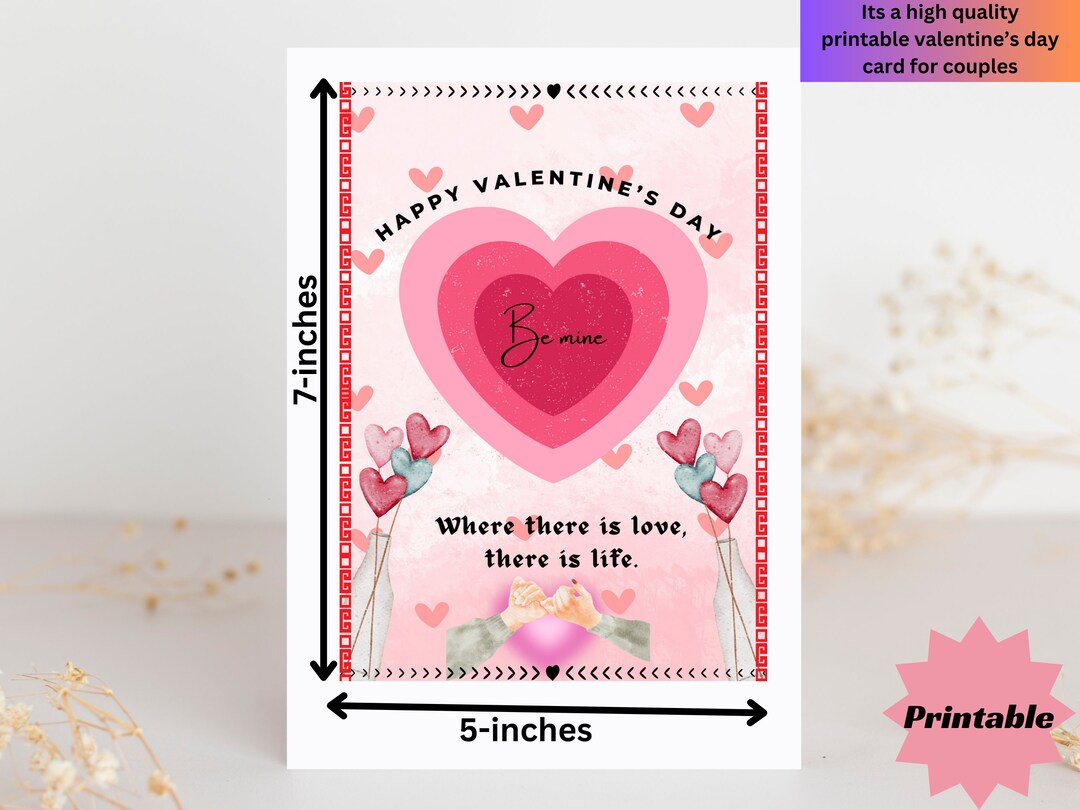 Printable Valentine's Day Cards for Loved One,printable Valentines Day ...