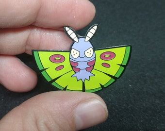 Enamel pin Pokemon Dustox butterfly.