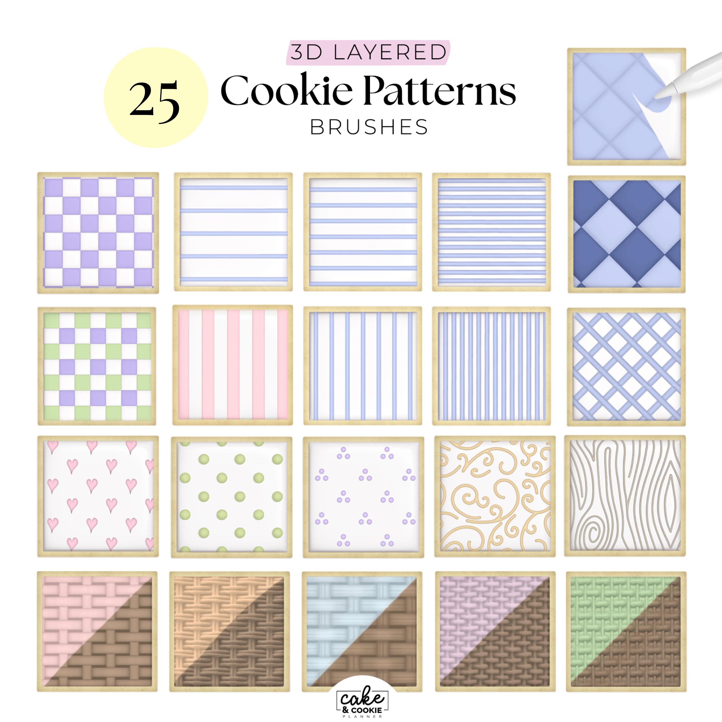Cookies Textures Pattern Cookie Essential Patterns and Textures Sketching PROCREATE Brushes ...