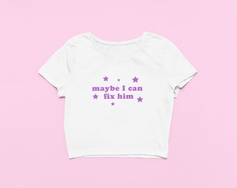 Maybe I Can Fix Him Crop Tee, von Olivia Rodrigo inspiriertes Baby-T-Shirt, Crop Top, Olivia Rodrigo Merch, Guts Tour