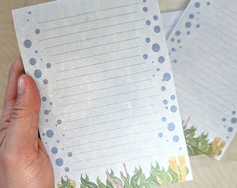 Ocean Themed Notepad with Recycled Paper