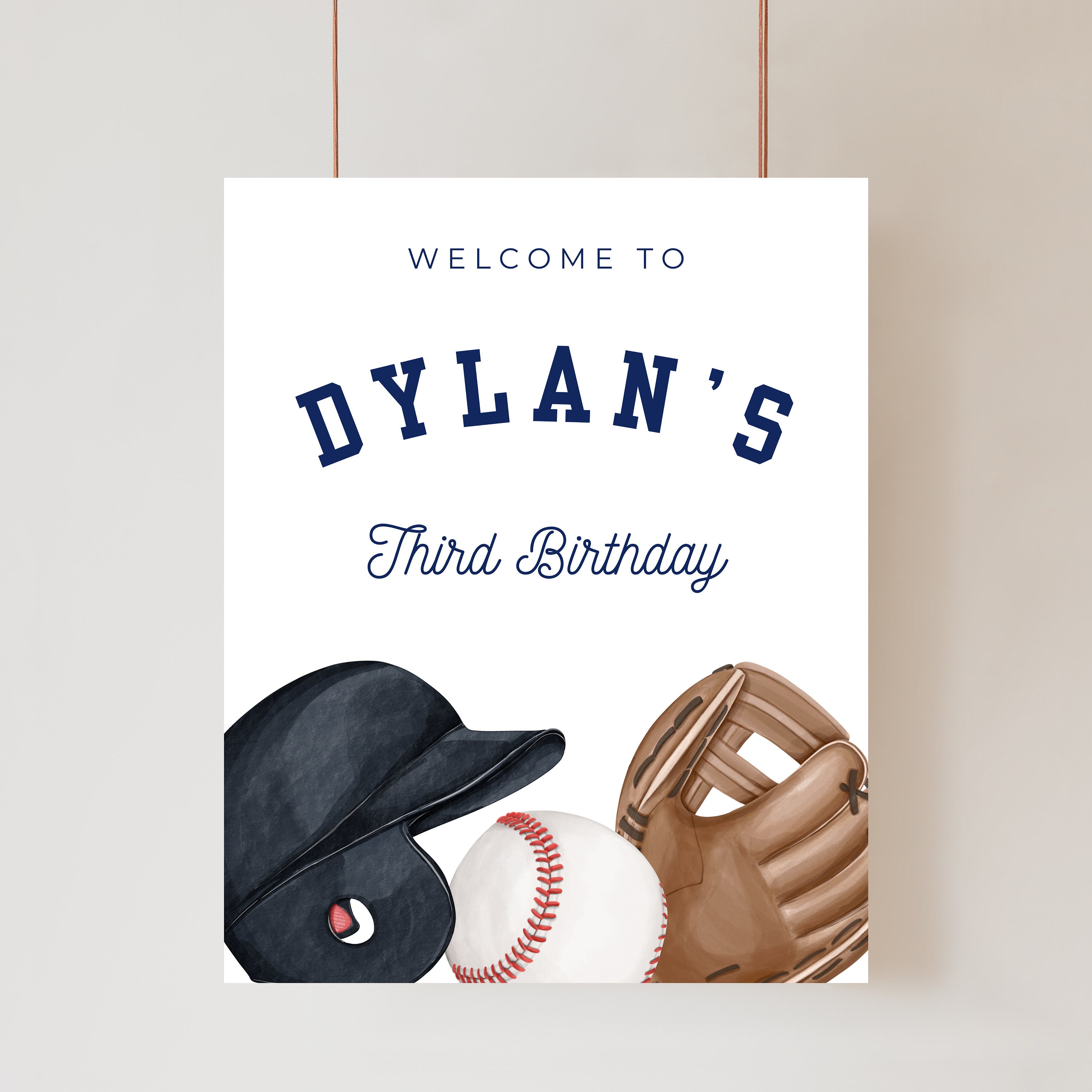 Rookie of the Year Sign Baseball First Birthday Sign Baseball First ...